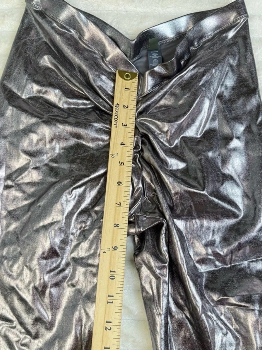 NWT SKIMS Metallic Swim V Waist Pant Medium Carbon Gray Cover Up Ruched Y2K